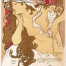 Feeling at home art print of Alphonse Mucha's Salon des Cent 20th Exhibition Signs canvas artwork.