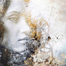 Gradient figurative canvas art print by Feeling at Home featuring abstract human figures on a colorful background.