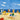 Coastal canvas art print featuring vibrant tango beach scene by Paraskevas Michael, framed and displayed on a wall.
