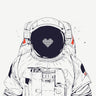 Astronaut love astronomy space canvas art print by Solti Balazs, featuring a space-themed artistic design for home decor.