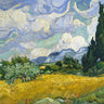 Feeling at Home art print of Vincent van Gogh's Wheat Field with Cypresses landscape on canvas, showcasing vibrant brushstrokes and natural scenery.