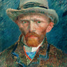 Feeling at Home Van Gogh Self-Portrait 1887 figurative canvas art print showing vibrant brushstrokes and detailed facial features.