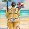 Feeling at Home No Alcohol Beyond This Point canvas art print by West Ronald, featuring a humorous, framed wall decor design.