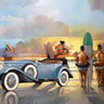 Feeling at Home Shubies Coastal Canvas art print by West Ronald, featuring a serene coastal scene on high-quality canvas.