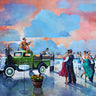 Feeling at Home Sundowner II Coastal Canvas art print by West Ronald, featuring sunset and ocean scene on textured canvas.