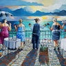Feeling at Home art print by West Ronald featuring a canvas design titled After The Shift Spirits, with vibrant colors and detailed artwork.
