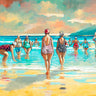 Feeling at Home Summer Memories Coastal canvas art print by West Ronald, featuring vibrant seaside scene on textured canvas.