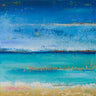 Abstract Sea canvas art print by Pinto Patricia, featuring flowing blue and green ocean-inspired waves on a textured canvas.