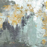 Gold abstract canvas art print by Pinto Patricia, featuring swirling gold and neutral tones, styled for modern home decor.