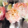 Black and blush floral canvas art print by Loreth Lanie featuring vibrant blooms, perfect for home decor by Feeling at Home.