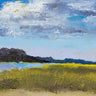 Blue skies landscape canvas art print by Feeling at Home featuring a vibrant blue sky and scenic natural view.