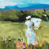 Canvas Art Print Lady Painting Figurative subject by Slivka Jane Fine Art Print quality 