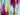 Abstract canvas art print featuring vibrant ribbons of color by Loreth Lanie, designed for a modern home decor aesthetic.