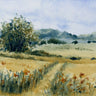 Landscape canvas art print by Loreth Lanie featuring a serene rural scene, part of the Feeling at Home collection.