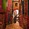 Old Toledo cityscape photography canvas art print by Feeling at Home, featuring detailed historic buildings in soft tones.