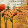 Feeling at home floral canvas art print featuring a vibrant poppies composition by Pinto Patricia, showcasing colorful flower artwork.