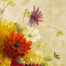 Feeling at home floral canvas art print by Loreth Lanie featuring vibrant spring blooms on a textured canvas surface.
