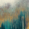 Teal and gold abstract canvas art print by Gonzalez Roberto, featuring wood textures and modern design, on a neutral background.