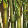 Bamboo on beige nature canvas art print by Feeling at Home, featuring a tranquil bamboo scene in natural tones.