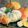 Harvested I kitchen canvas art print by Feeling at Home featuring rustic farmhouse scene, vibrant colors, and detailed brushwork.