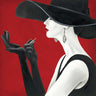 Feeling at Home Haute Chapeau Rouge II fashion canvas art print by Fabiano Marco, featuring vibrant, stylish design on textured canvas.