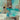 Art Print on canvas Teal and Aqua Reflections v2 by Vassileva Silvia Abstract Post-Impressionism artwork