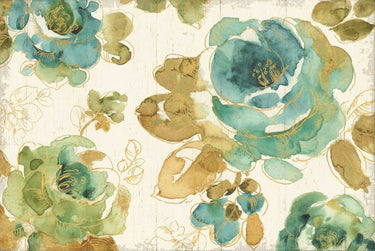 Art Print on canvas My Greenhouse Roses I on Wood Cream by Audit Lisa Floral other artwork