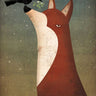 Art Print on canvas Fox and Mistletoe by Fowler Ryan Animals Post-Impressionism artwork