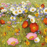 Art Print on canvas Champ de Fleur III by Novak Shirley Floral Post-Impressionism artwork