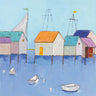 Art Print on canvas Boat House Row by Adams Phyllis Coastal Expressionism artwork