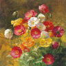 Art Print on canvas Poppies in the Field on Brown by Nai Danhui Floral Post-Impressionism artwork