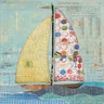 Art Print on canvas At the Regatta I Sail Sq by Prahl Courtney Coastal Post-Impressionism artwork