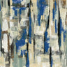Art Print on canvas Spring Stripes Blue by Vassileva Silvia Abstract Rococo artwork