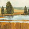 Art Print on canvas Amber Lake Tan Yellow Field Crop by Tillmon Avery Coastal Modernism artwork