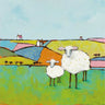 Art Print on canvas Sheep in the Meadow by Adams Phyllis Abstract Post-Impressionism artwork