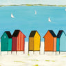 Art Print on canvas Cabanas I by Adams Phyllis Coastal Romanticism artwork