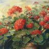Art Print on canvas Geranium Wave Cream by Rowan Carol Floral Post-Impressionism artwork