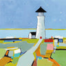 Art Print on canvas To the Lighthouse by Adams Phyllis Coastal Post-Impressionism artwork
