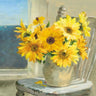 Art Print on canvas Sunflowers by the Sea Crop Light by Nai Danhui Coastal Minimalism artwork