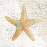 Artwork on canvas La Mer IV Beach Map by Tillmon Avery Coastal Post-Impressionism artwork