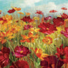 Art Print on canvas Cosmos in the Field by Nai Danhui Floral Post-Impressionism artwork