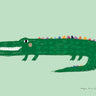 Artwork on canvas Crocodile by Kucwaj-Tybur Kasia Animals Post-Impressionism artwork