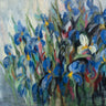 Art Print on canvas Blue Irises by Vassileva Silvia Floral Expressionism artwork