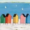 Art Print on canvas Kitschy Cabanas I by Adams Phyllis Coastal Post-Impressionism artwork