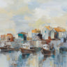 Art Print on canvas Black Sea Harbor by Vassileva Silvia Coastal Post-Impressionism artwork