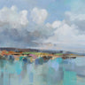 Art Print on canvas Turquoise Bay by Vassileva Silvia Coastal Post-Impressionism artwork