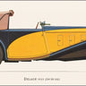 Vintage canvas art print of Delage 1933 car by Fantini Antonio, showcasing detailed vintage automobile artwork.