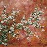 Wild plum blossoms floral canvas art print by Alexander Zachary, featuring vibrant pink and purple flowers on textured canvas.