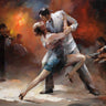 European canvas art print of Tango Argentino IV by Willem Haenraets, featuring vibrant dance scene with expressive figures.