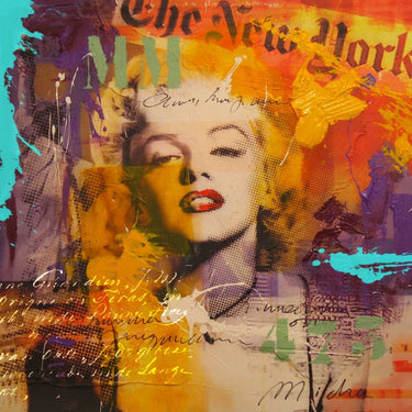 Feeling at Home Marilyn III photography canvas art print by Baker Micha, featuring a vibrant, artistic portrait on textured canvas.